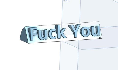 Fuck you Placard