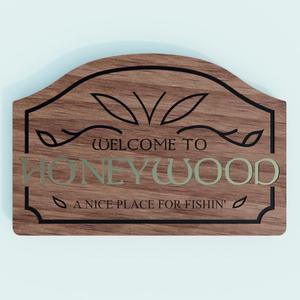  Honeywood - A Nice Day For Fishin' - Sign