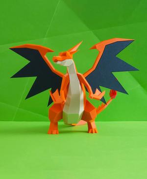 Mega Charizard Y Low Poly Pokemon