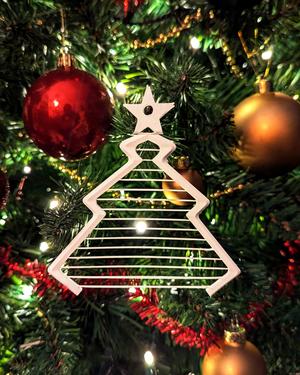 Christmas tree ornament stringing challenge