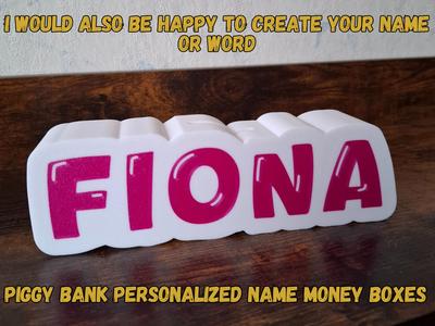 piggy bank personalized Name money boxes Fiona