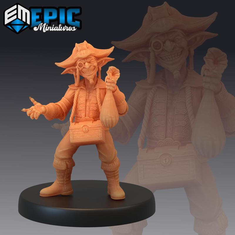 Goblin Pirate Trading / Green Skin Army Soldier / Corsair Master / Male Captain