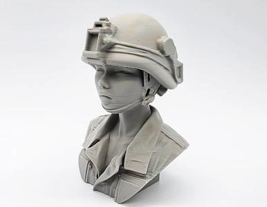 Female Army Soldier Bust