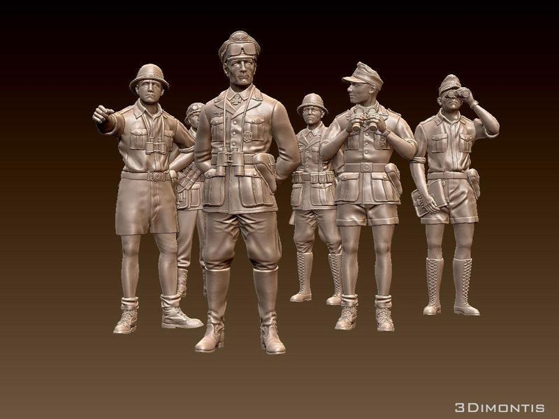 Rommel and soldiers  Afrika Korps