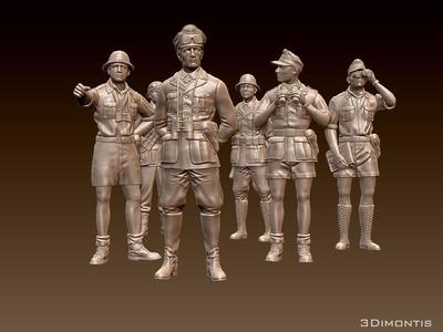 Rommel and soldiers  Afrika Korps