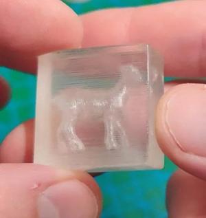 How to print “holograms” inside “glass”
