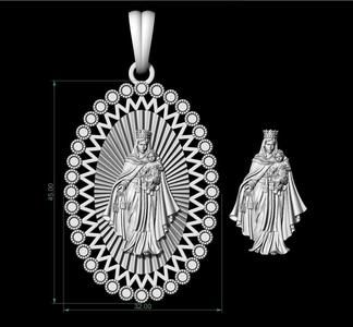 Virgen del Carmen medal pendant