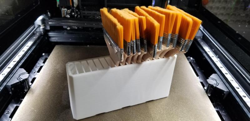 MultiBin Tops, 4x1, chip brush holders.stl