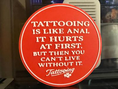 TATTOOING FUNNY COASTER 