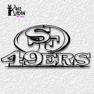San Francisco 49ers wall art street style logo fan art