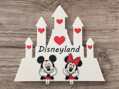 Minnie and Mickey Mouse Castle Keychain