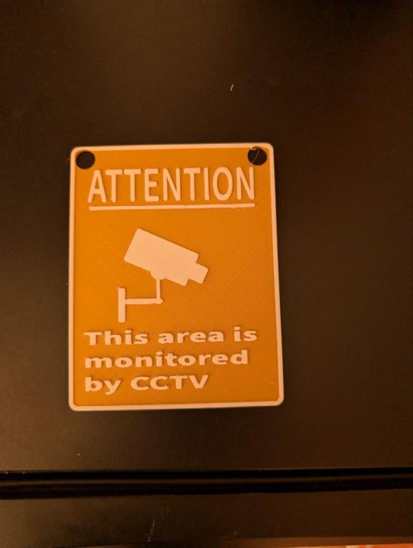CCTV Warning Sign for Enhanced Security