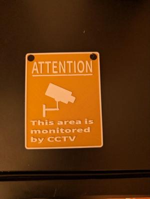 CCTV Warning Sign for Enhanced Security