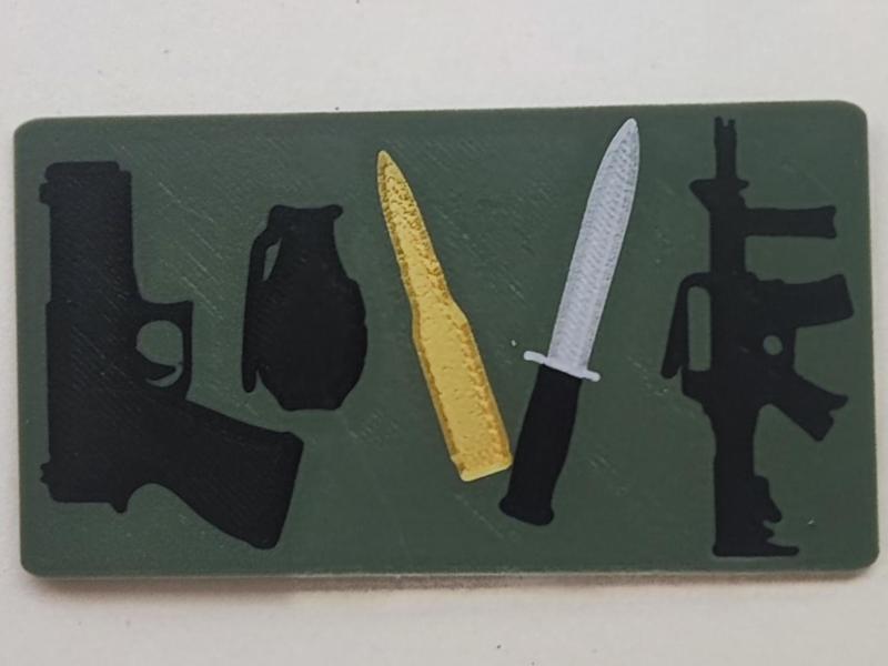 Tactical LOVE – Military Style Wall Art Set 