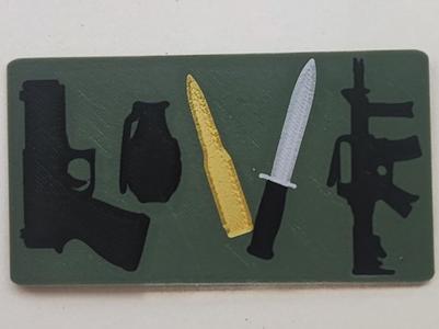 Tactical LOVE – Military Style Wall Art Set 