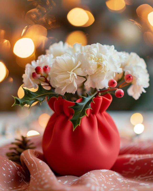 Christmas Sack Vase for Christmas Home Decor