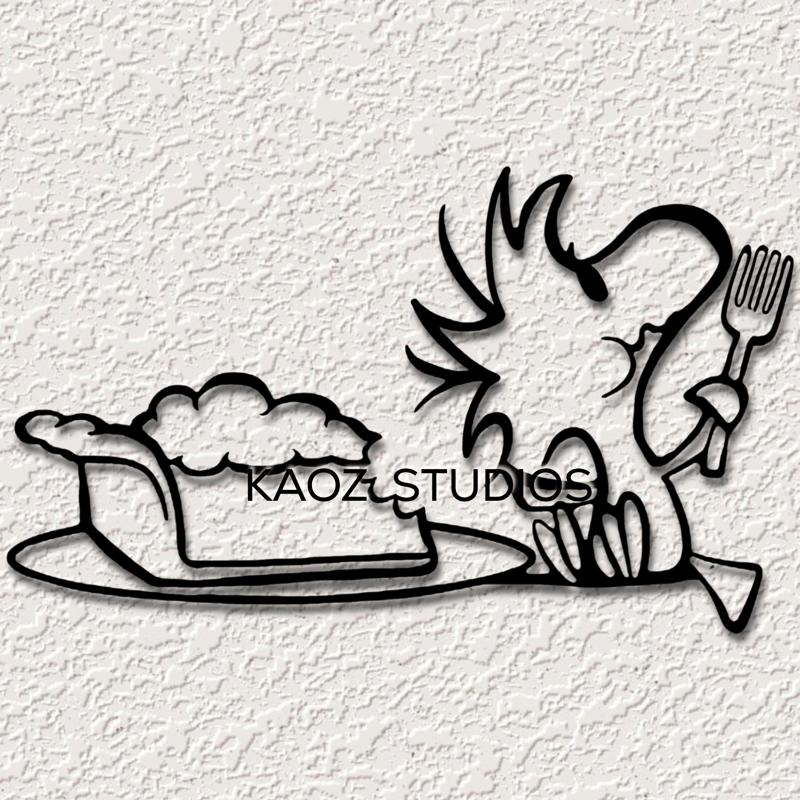 woodstock wall art peanuts wall decor snoopy cartoon canary decoration
