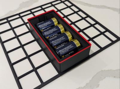 4x2x6 Stackable Gridfinity Bin for D Batteries