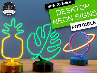 Desktop Neon Signs  - Battery, USB & Dimmable!