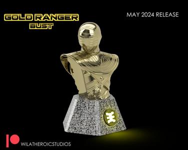 Gold Ranger Bust with LED Base