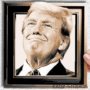 Donald Trump Hue Forge Presidential wall art