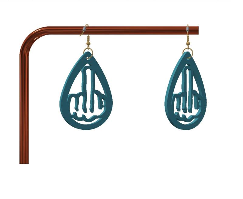 Naughty keychain / earrings