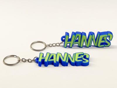 Lovely key ring with the name Hannes