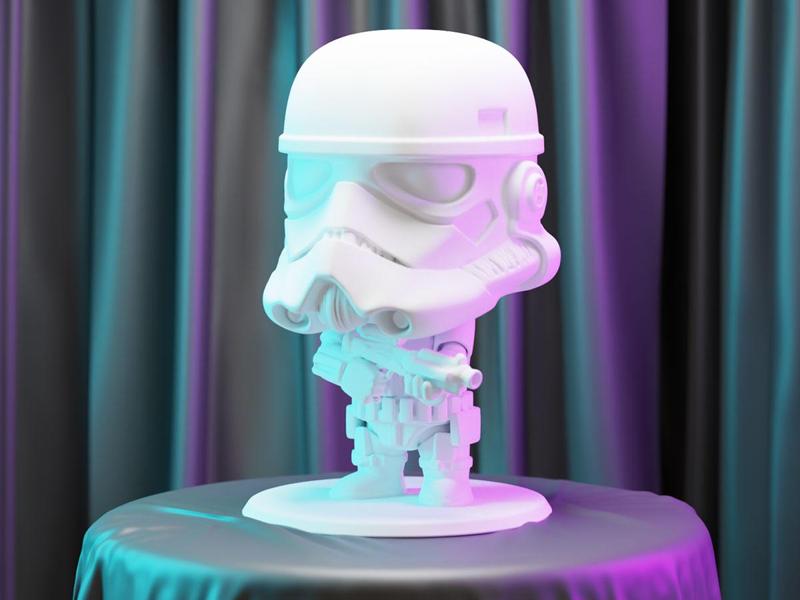 Storm Trooper Inspired Chibi Figure
