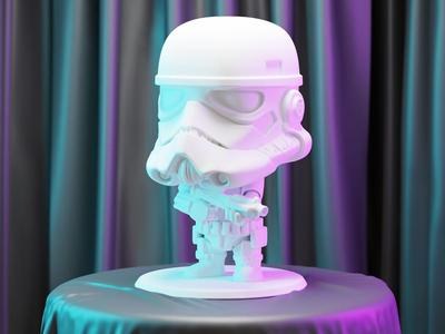 Storm Trooper Inspired Chibi Figure