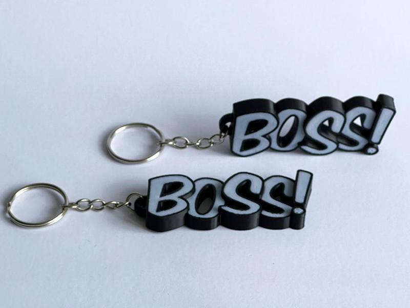 Beautiful keychain with the name Boss!