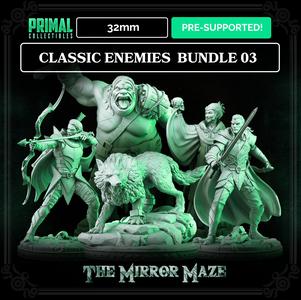 5 miniatures - 32mm - Classic RPG game enemies bundle - THE MIRROR MAZE - MASTERS OF DUNGEONS QUEST