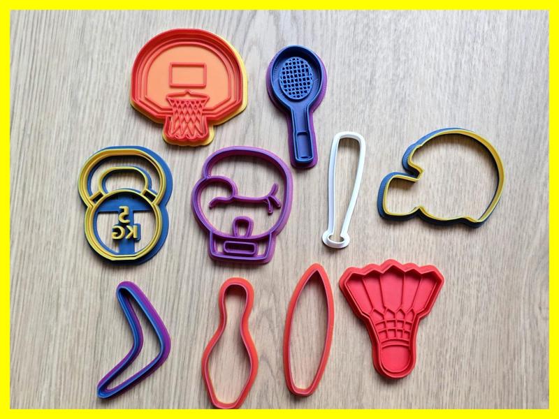 Sports Pack Playdoh Stamp Cookie Cutter