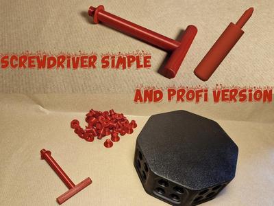 Screwdriver especially for the Octagon gift box 