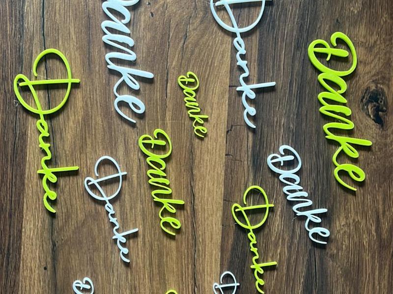 Thank You in 2 different fonts