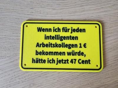 Funny sign colleagues