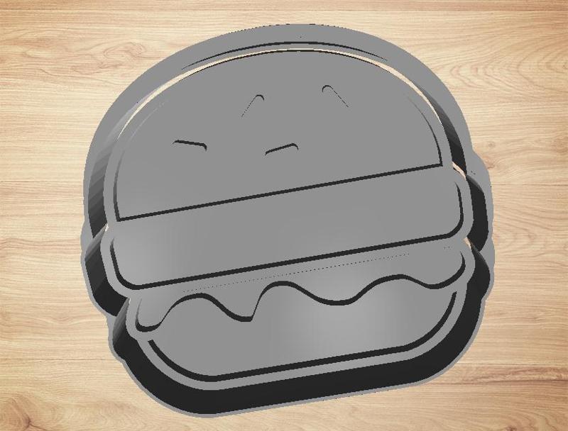 cookie cutter burger - cutter and stamp
