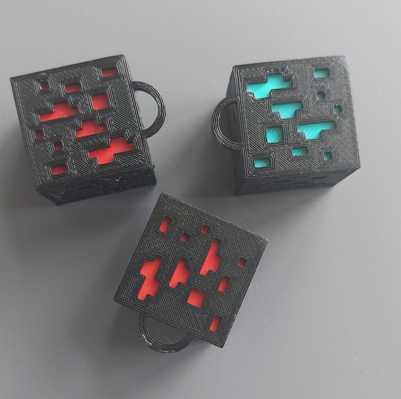 Minecraft Ore Keychain