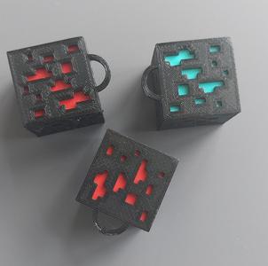 Minecraft Ore Keychain