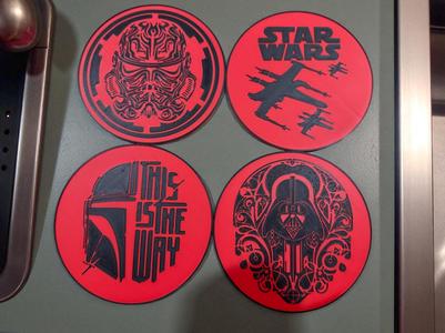 Star Wars Red Dawn Style Coasters