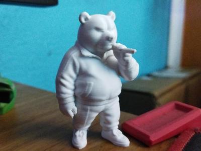 Slavic Bear Smoking Cigar