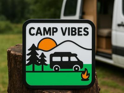 Camp Vibes Coaster for Campervan Fans 