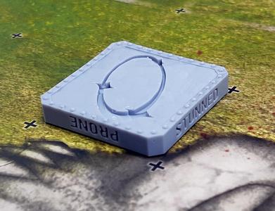 Prone-Stunned Blood Bowl Status Tile Token