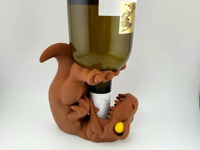 Baby Velociraptor Wine Bottle Holder Dinosaur 
