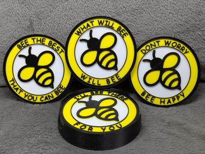Bumble Bee Stackable Coaster Set - No AMS Needed