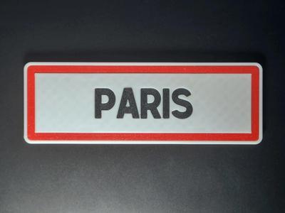 French city sign Paris