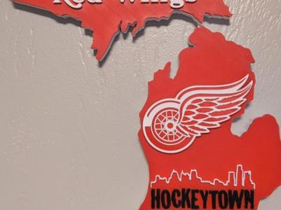 Detroit Red Wings Hockeytown wall/desk decor