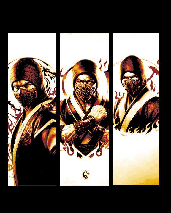 Fan Art set of Bookmarks - Scorpion from the Game Mortal Kombat