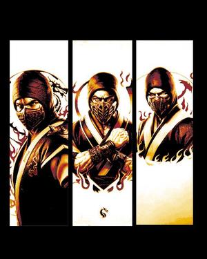 Fan Art set of Bookmarks - Scorpion from the Game Mortal Kombat