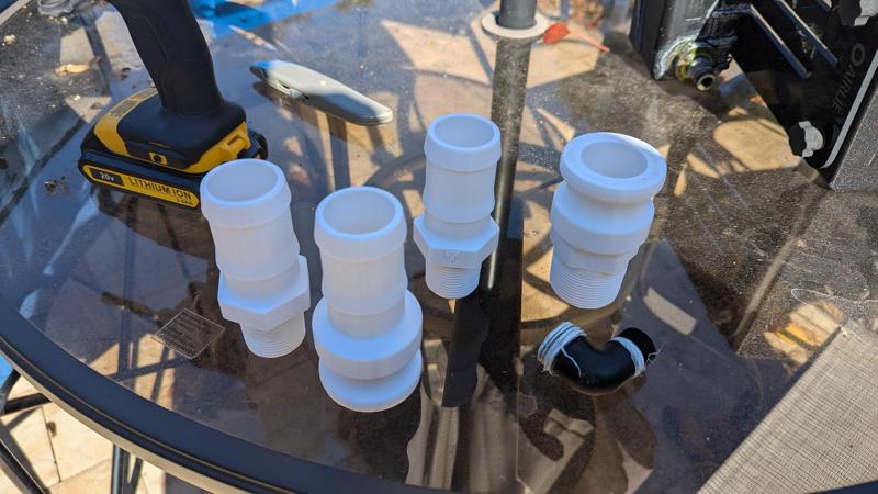 Camlock / Cam Lock mashups with NPT threaded and barb ends for pool pumps