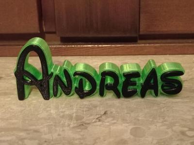 Andreas Disney Name Sign Decorate Room child Birth